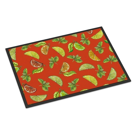 Carolines Treasures Lemons Limes and Orange Indoor or Outdoor Mat, 24 x 36 in. BB5205JMAT